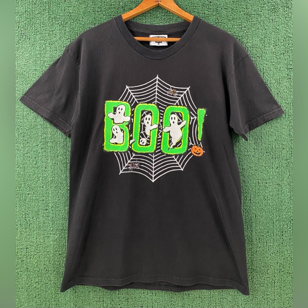 Vintage 90s Lee Boo Ghosts Glow in the Dark Halloween T-shirt Mens Sz Small